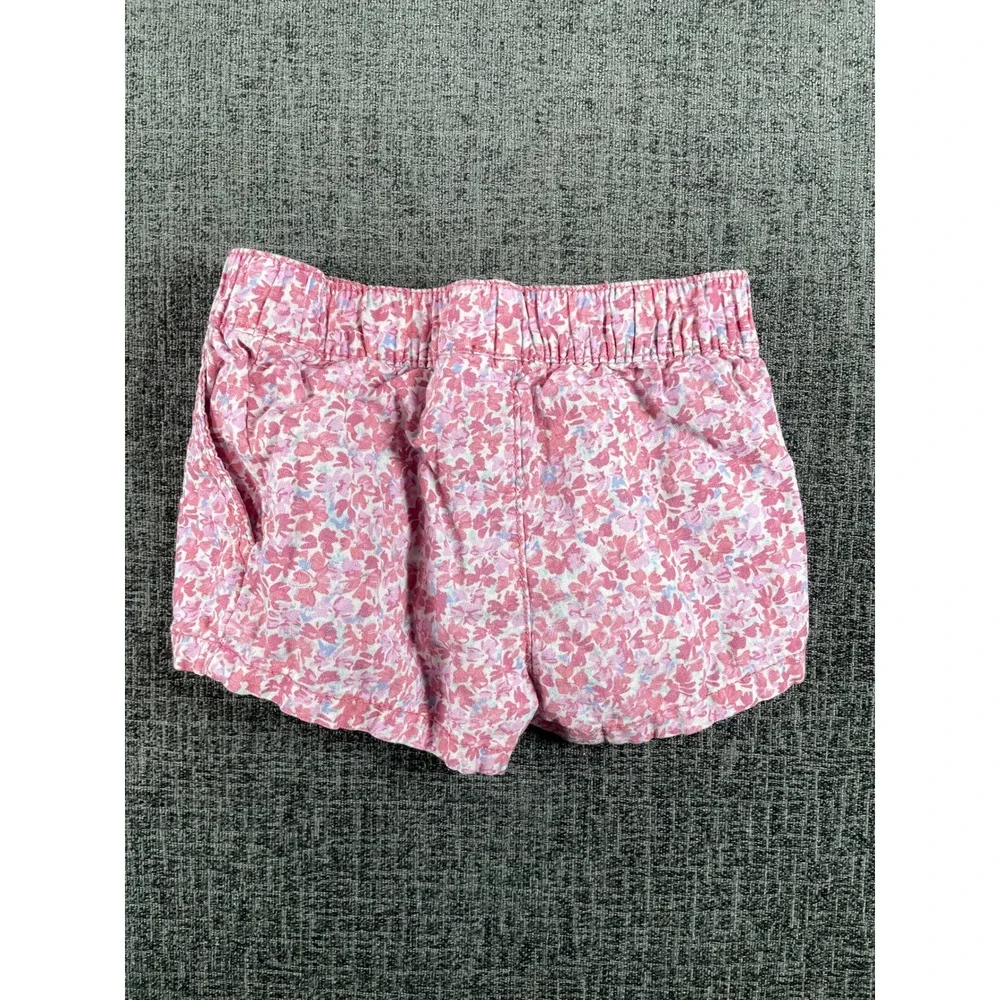 OshKosh B'gosh Toddler Girls Pink Floral Pull On Shorts Size 3T Elastic Waist